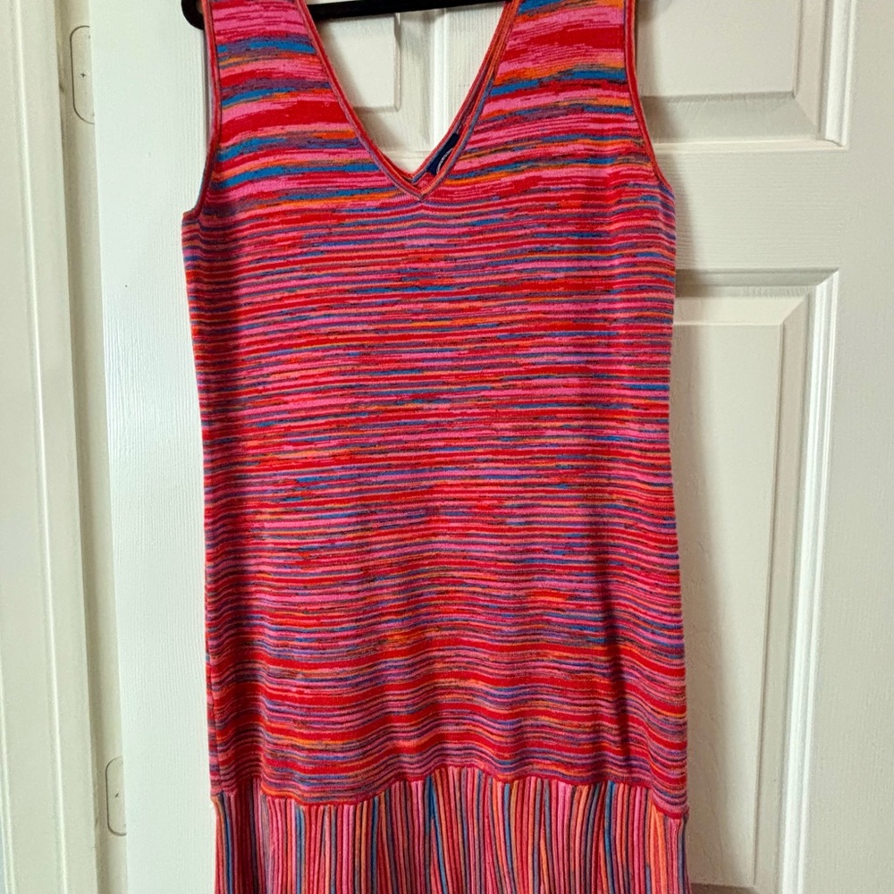 Scoop NYC Red and Pink Casual Mini Dress